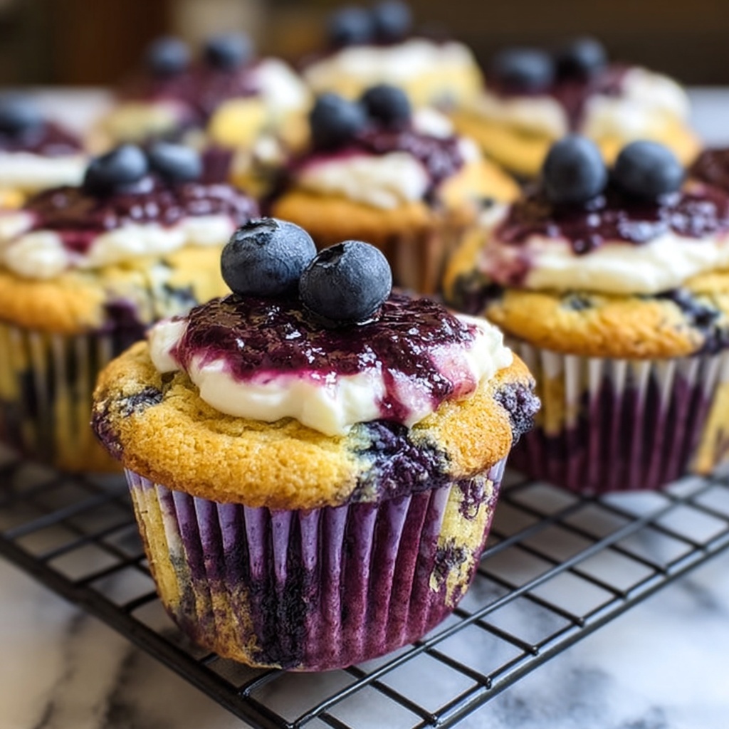 Blueberry Cream Cheese Muffins Recipe Perfect for Brunch Recipe - Recipe Image