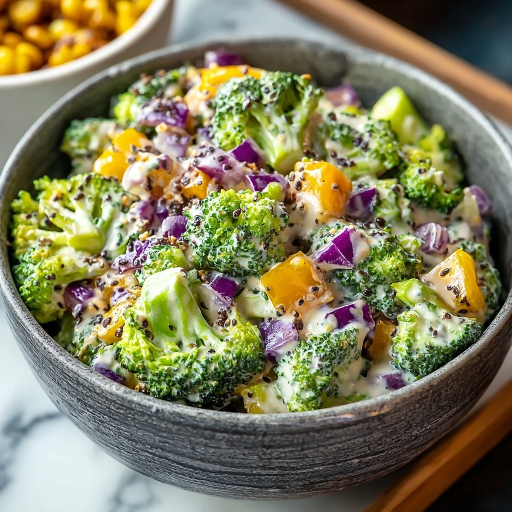 Broccoli Salad with Cranberries, Sunflower Seeds, and Turkey Bacon Recipe - Recipe Image