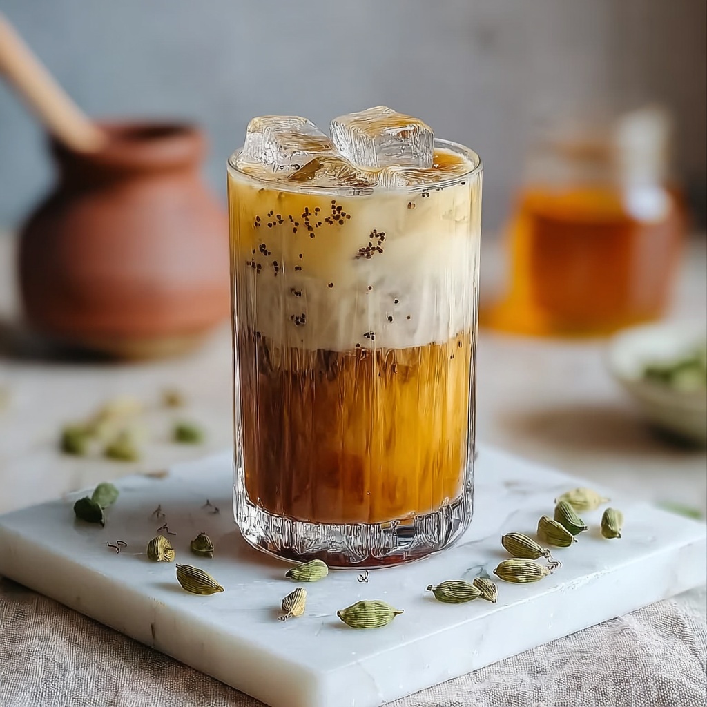 Cardamom Iced Latte with Honey Recipe - Recipe Image