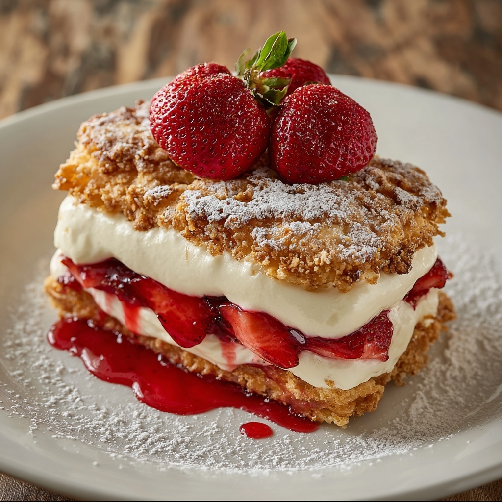 Fried Strawberry Cheesecake Sandwiches Recipe - Recipe Image