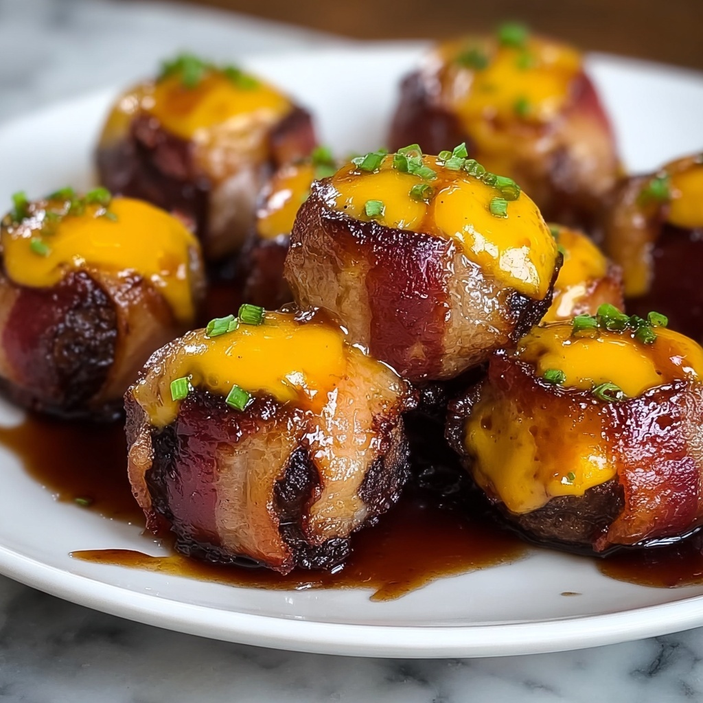 Cheddar-Stuffed BBQ Bacon Bombs Recipe - Recipe Image