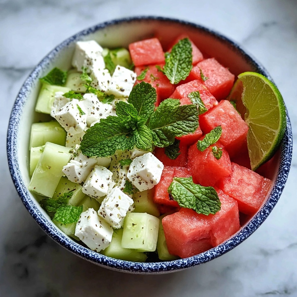 Watermelon Feta Salad with Mint Recipe - Recipe Image