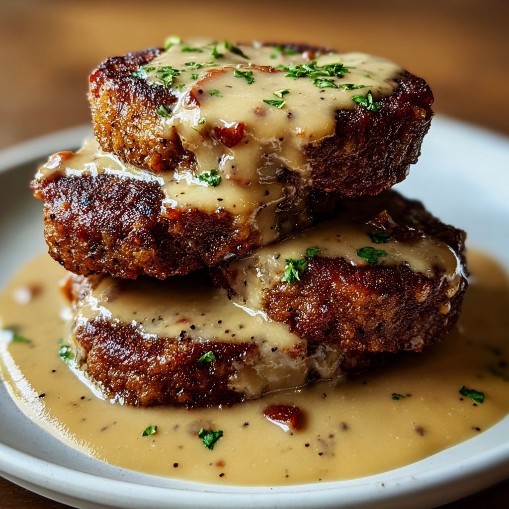 Country Fried Pork Chops with Bacon Gravy Recipe - Recipe Image