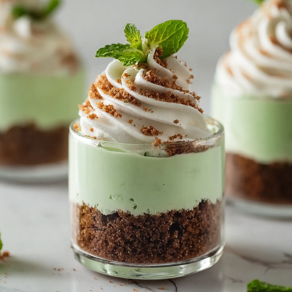 Cool and Creamy No Bake Mint Cheesecake Cups for Refreshing Bliss Recipe - Recipe Image