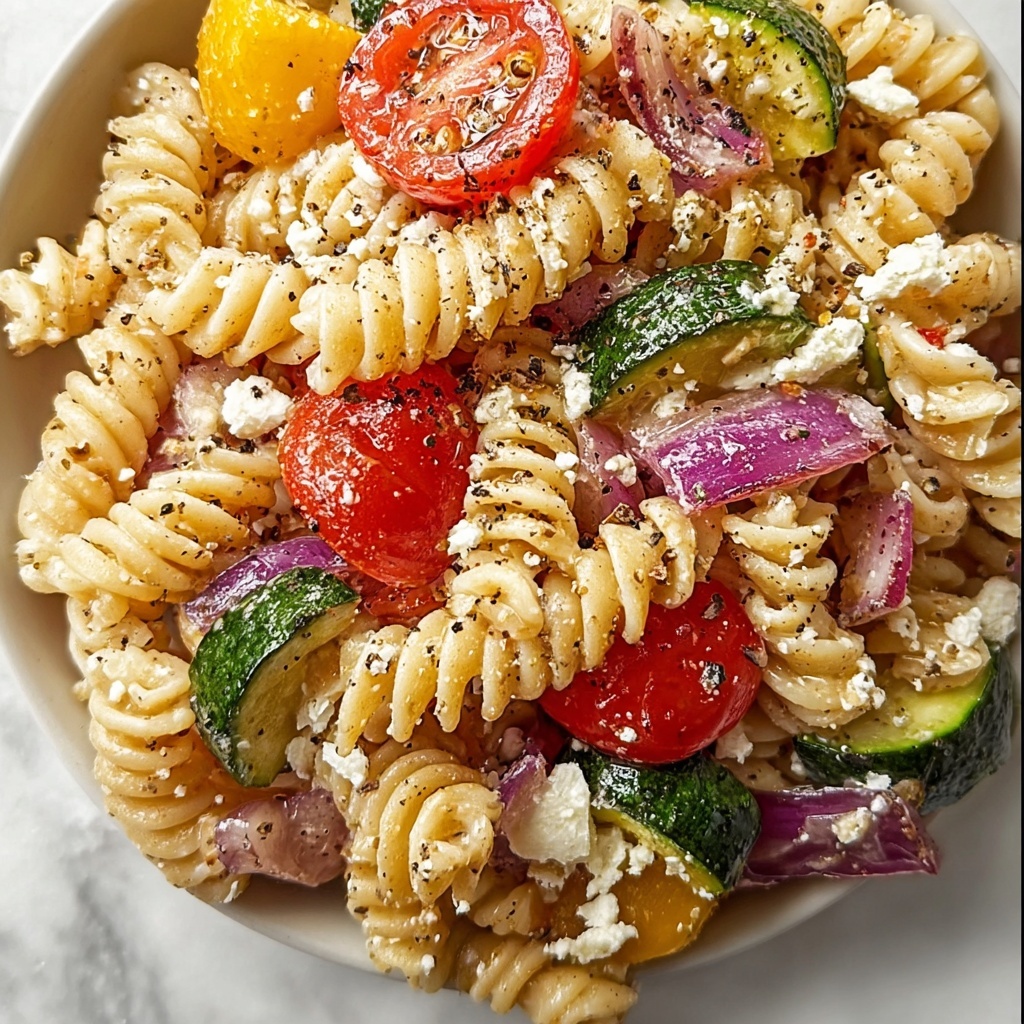 Feta & Roasted Veggie Pasta Recipe - Recipe Image