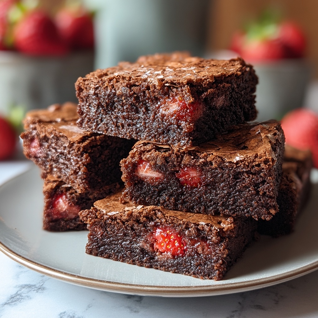 Strawberry Brownies Recipe - Recipe Image