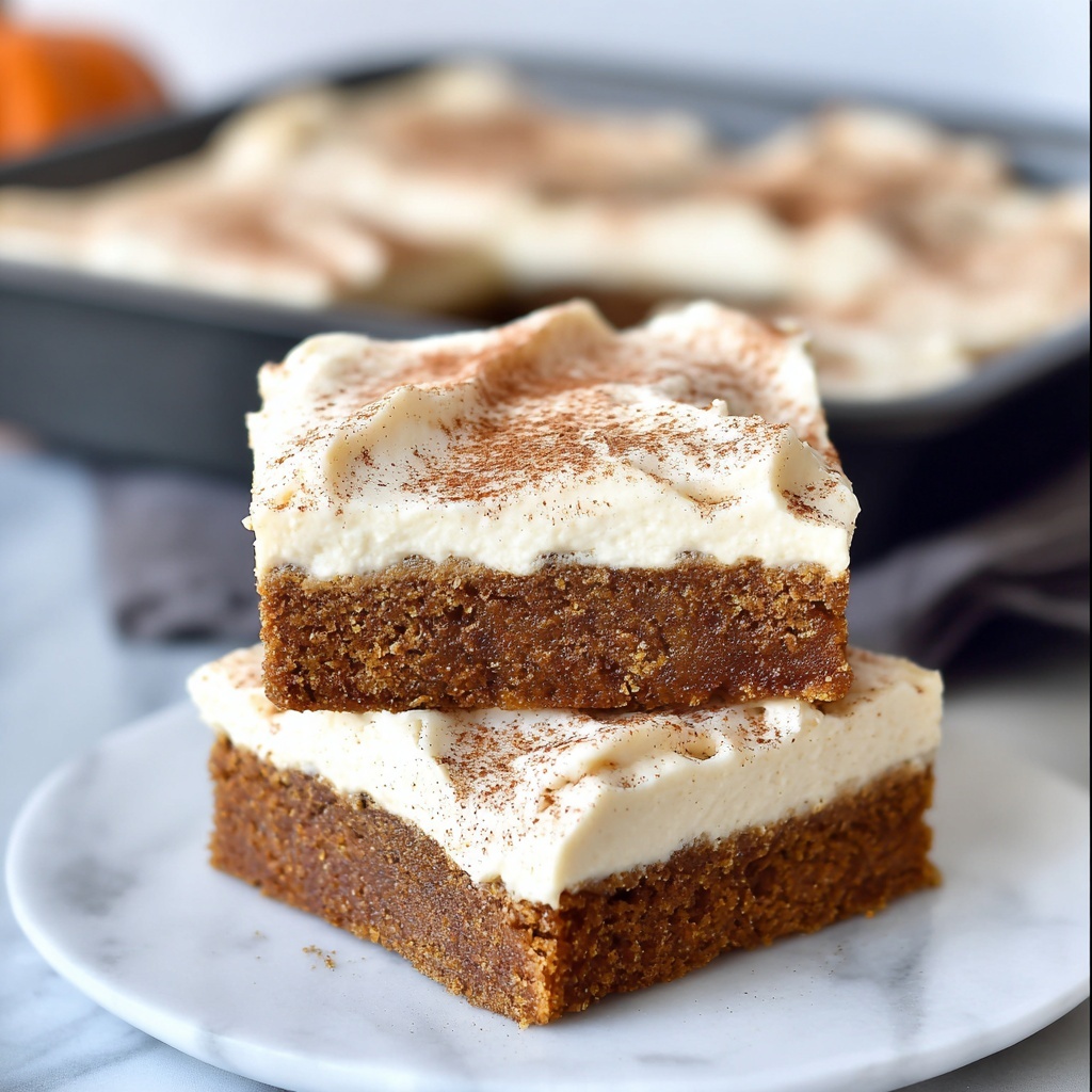 Gluten-Free Pumpkin Squares with Cream Cheese Frosting Recipe - Recipe Image