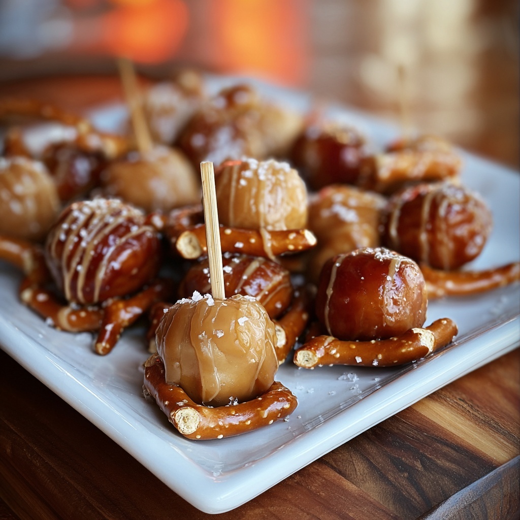 Caramel Apple Pretzel Bites Recipe - Recipe Image
