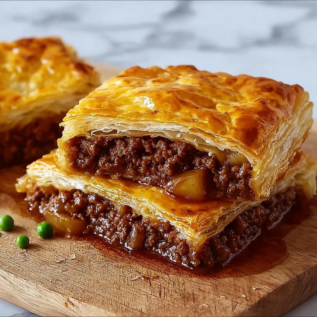 Flaky Minced Beef and Onion Pies Recipe - Recipe Image