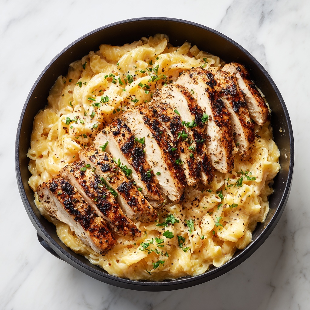 Spicy Honey Pepper Chicken with Creamy Macaroni and Cheese Recipe - Recipe Image