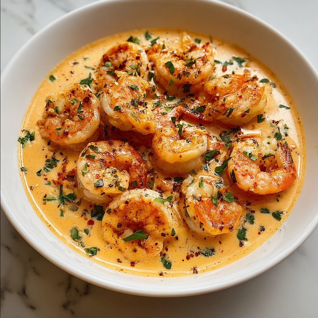 Succulent Shrimp in Creamy Garlic-Paprika Sauce Recipe - Recipe Image