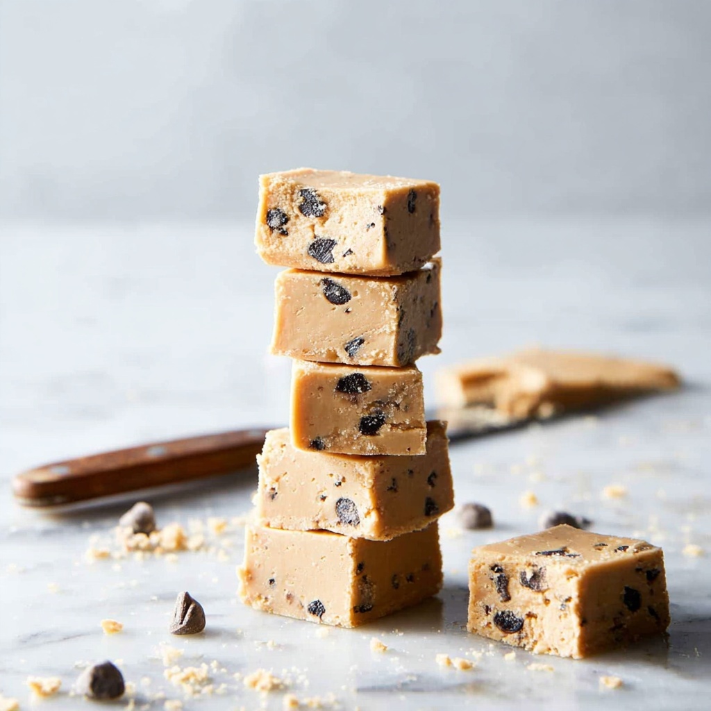 Vegan Cookie Dough Fudge (No-Bake) Recipe - Recipe Image