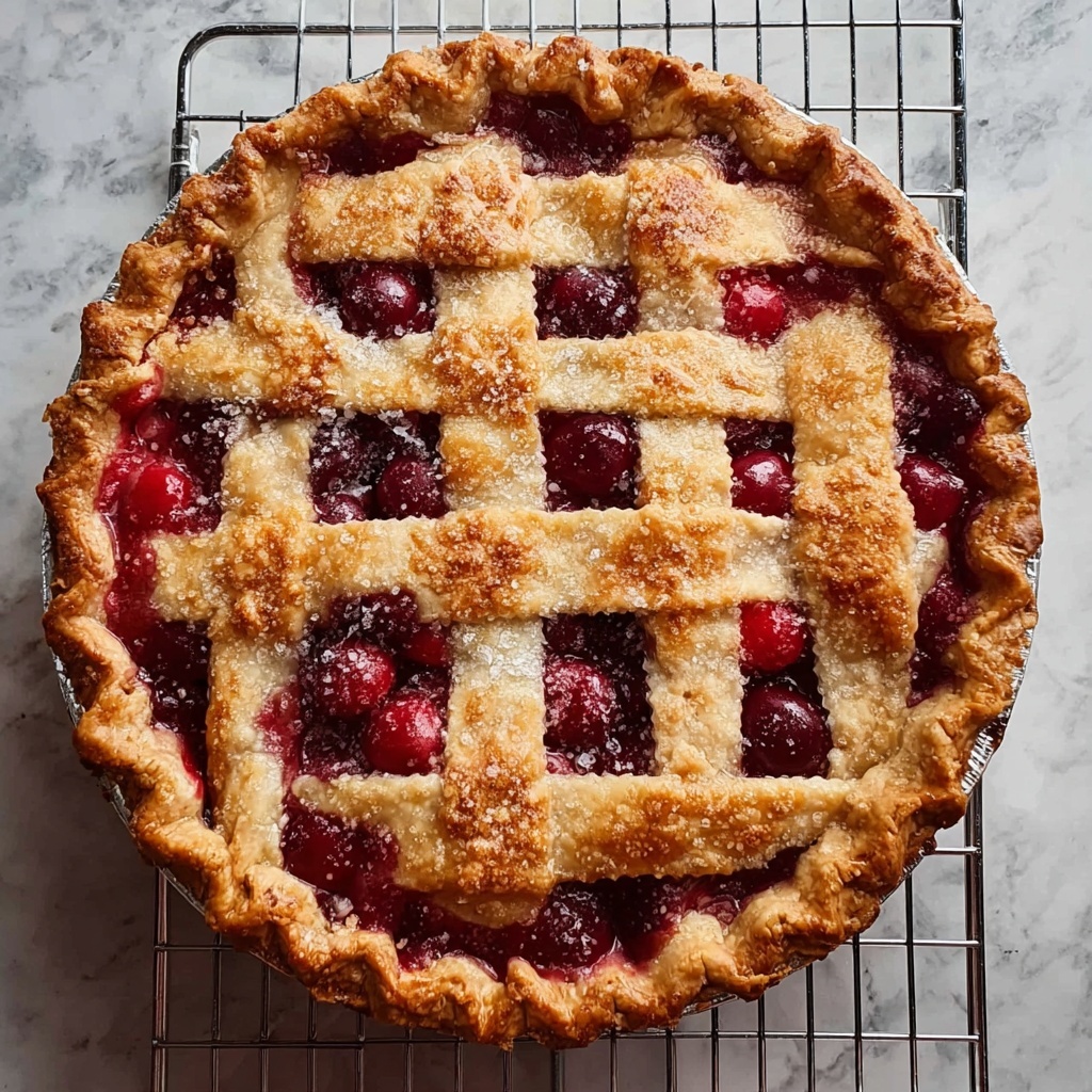 Baked Fresh Cherry Pie Recipe - Recipe Image