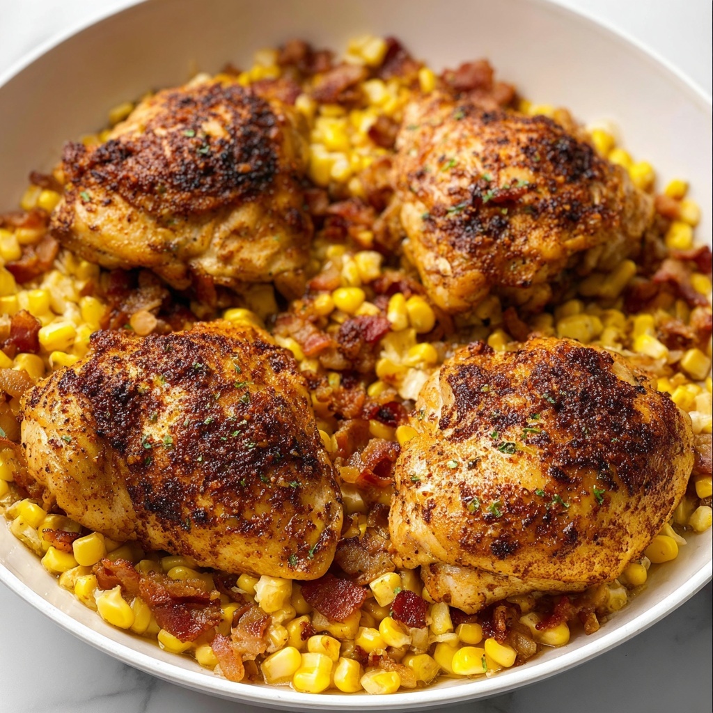 Creamy Bacon and Chicken Corn Skillet Recipe - Recipe Image