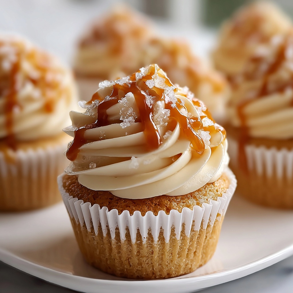 Gooey Salted Caramel Cupcakes Recipe - Recipe Image