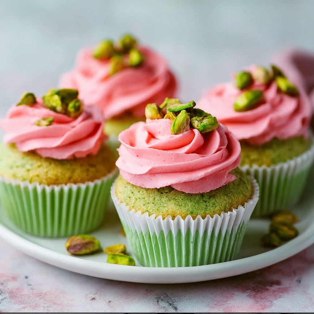 Vegan Mini Rose Pistachio Cupcakes for Festive Celebrations Recipe - Recipe Image