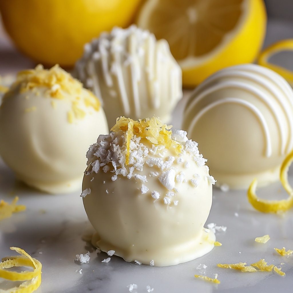 White Chocolate Lemon Truffles Recipe - Recipe Image
