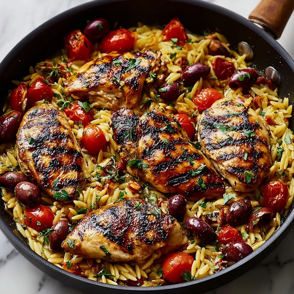 Delicious Mediterranean Chicken with Orzo Recipe - Recipe Image