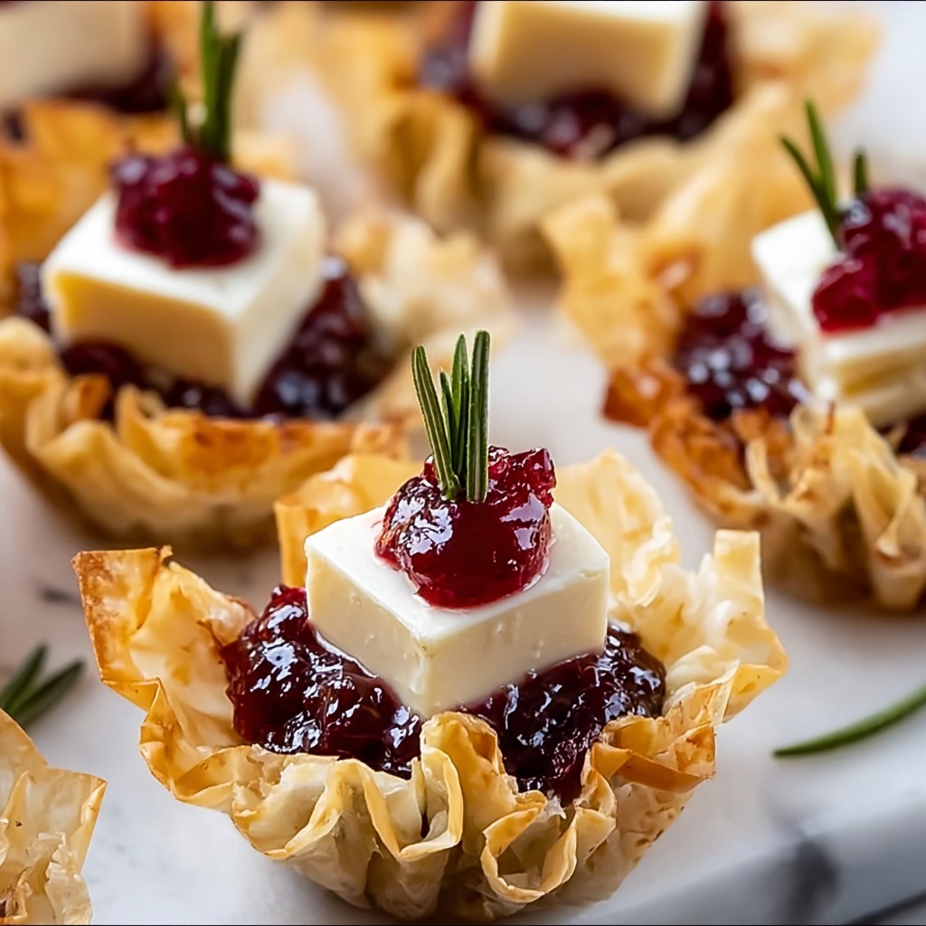 Cranberry and Brie Phyllo Cups: A Gourmet Delight at Home Recipe - Recipe Image