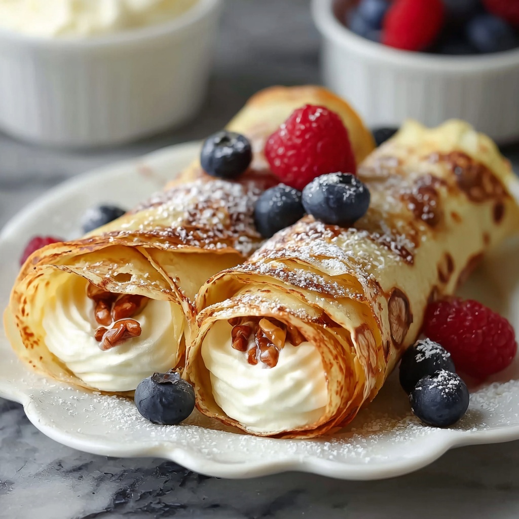 Cheesecake Crepe Roll-Ups Recipe - Recipe Image