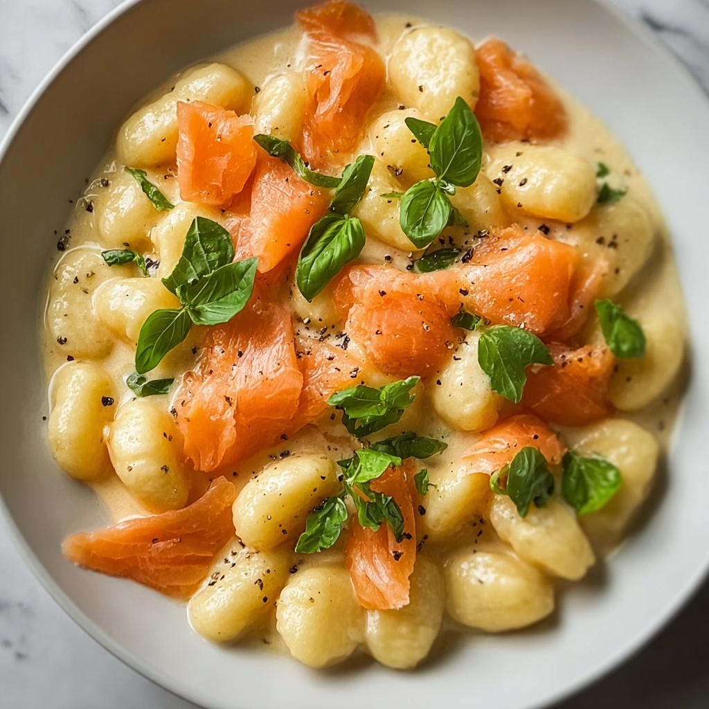 Smoked Salmon Gnocchi: A Creamy Weeknight Family Delight Recipe - Recipe Image