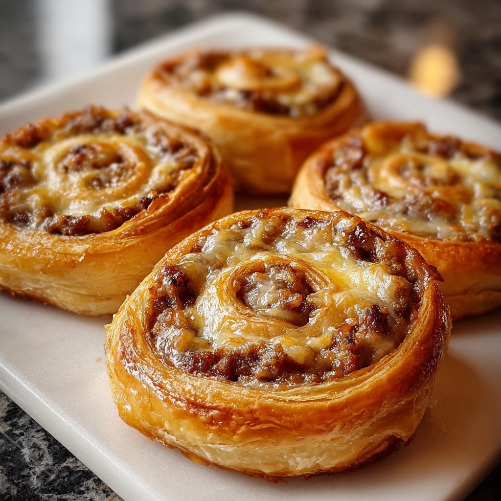 Sausage Cheese Crescent Roll Pinwheels Recipe - Recipe Image