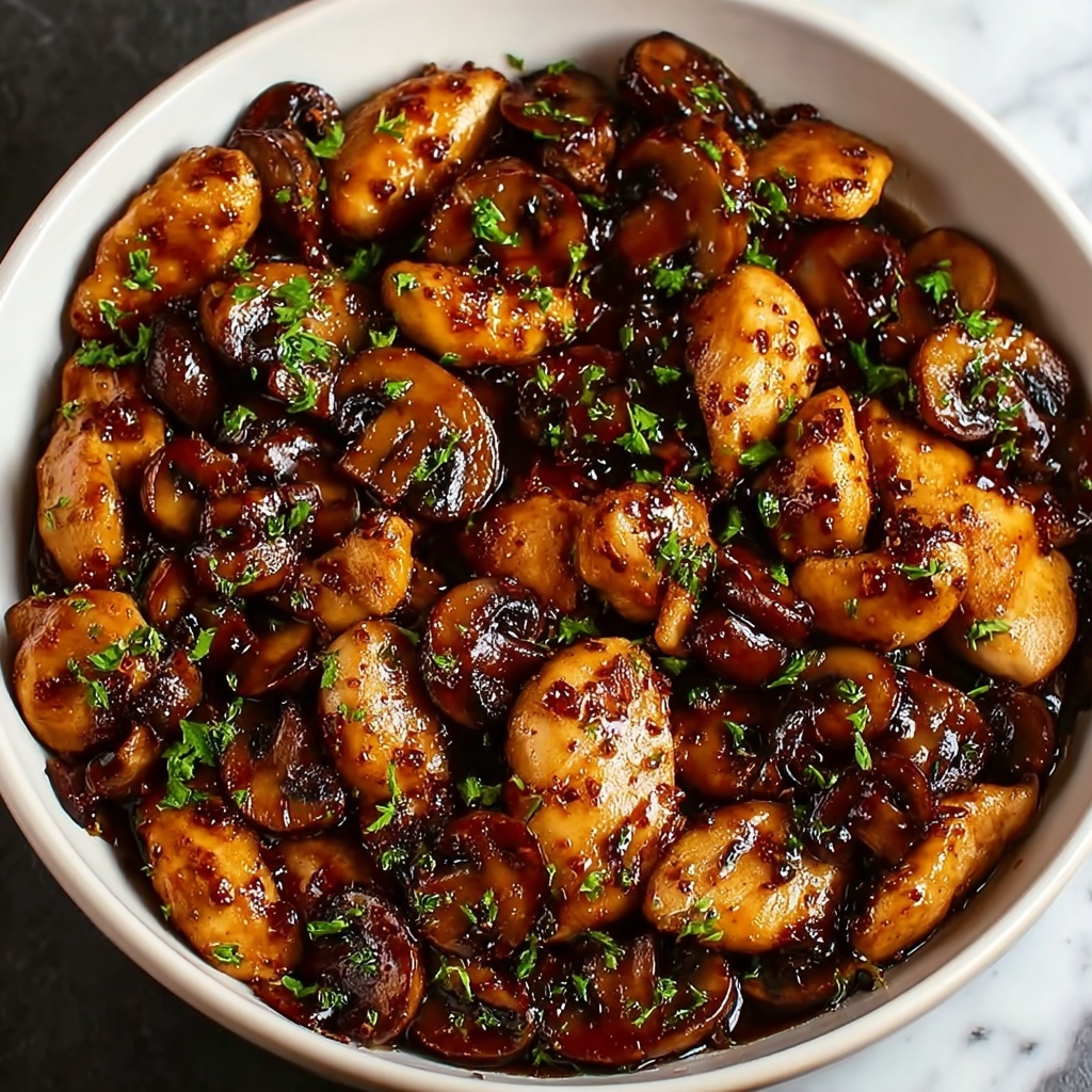 Black Pepper Chicken with Mushrooms Recipe - Recipe Image