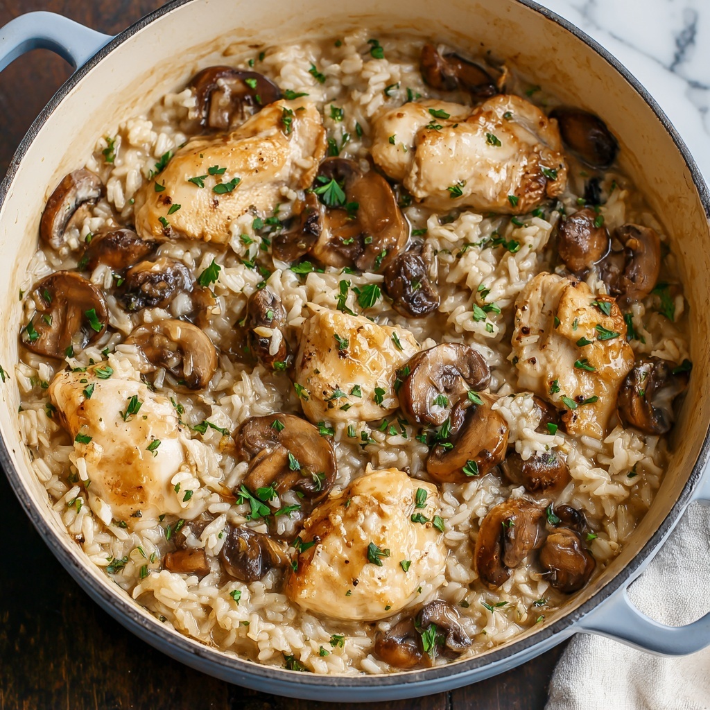 Chicken and Mushroom Rice Skillet Recipe - Recipe Image