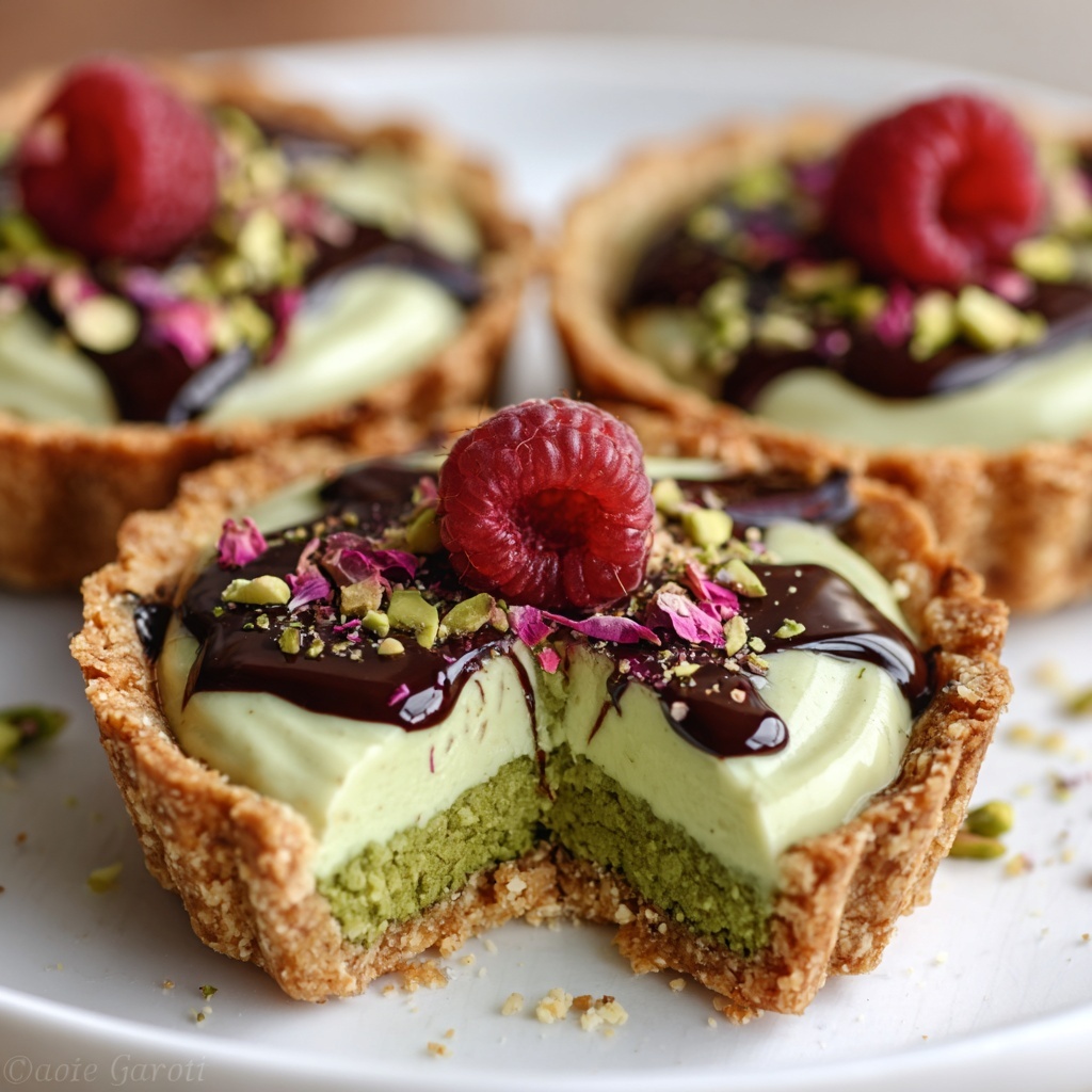 Rose Pistachio Cream Tartlets Recipe - Recipe Image
