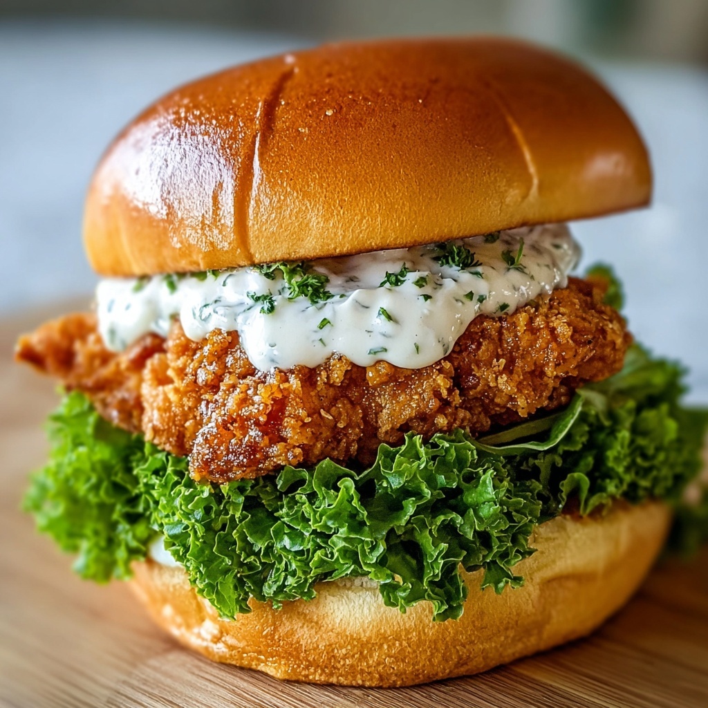 Cajun Crispy Chicken Sandwich with Garlic Aioli Bliss Recipe - Recipe Image