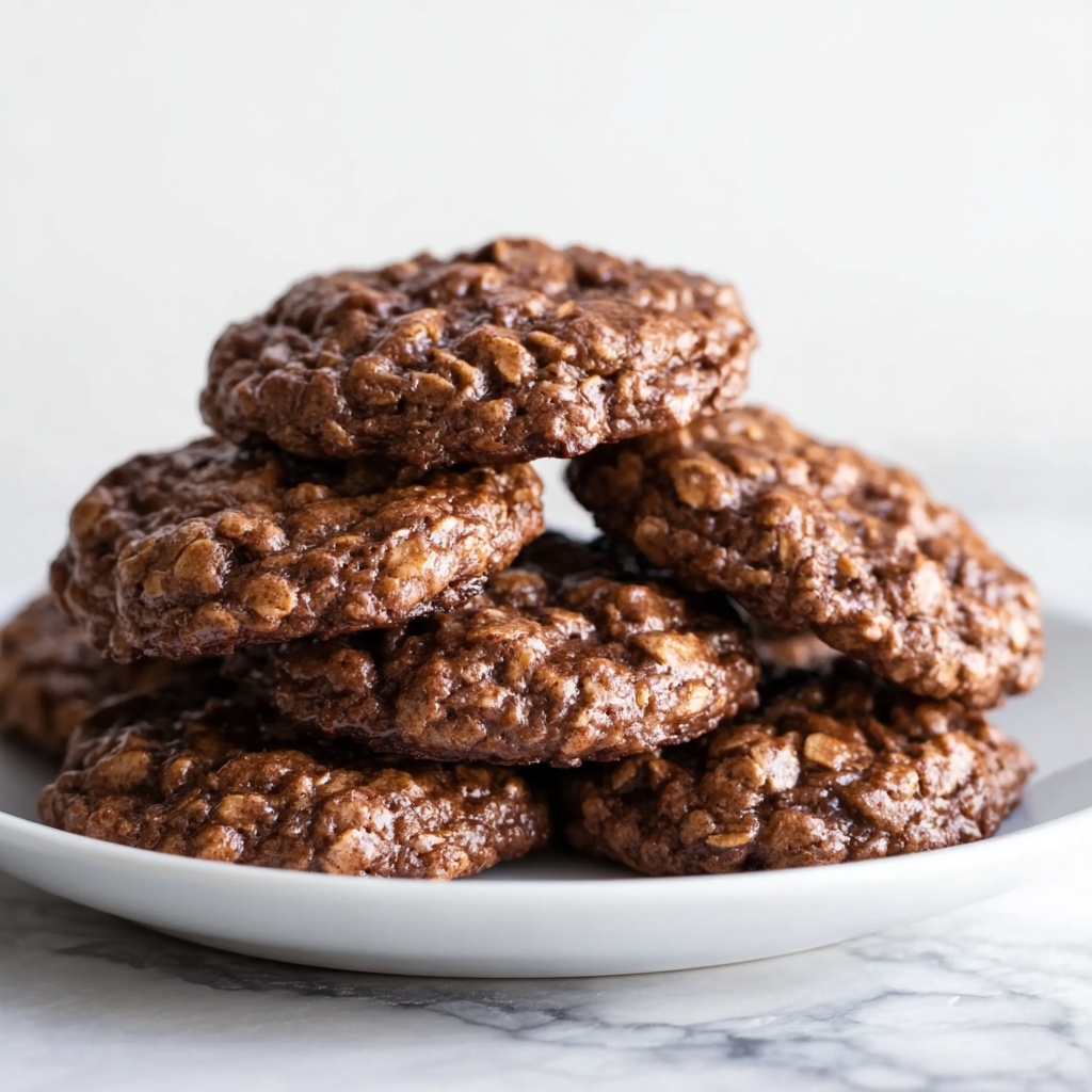 No Bake Cookies: Chewy Chocolate Peanut Butter Bliss Recipe - Recipe Image