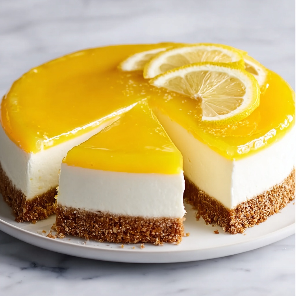 No Bake Lemon Curd Cheesecake: Refreshing and Creamy Delight Recipe - Recipe Image