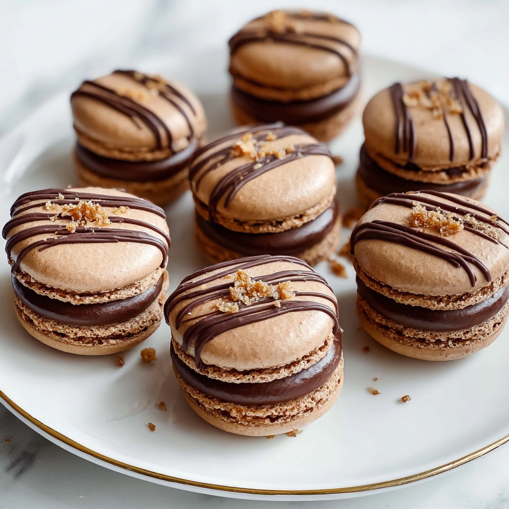 Nutella Drizzle Macaron Recipe - Recipe Image