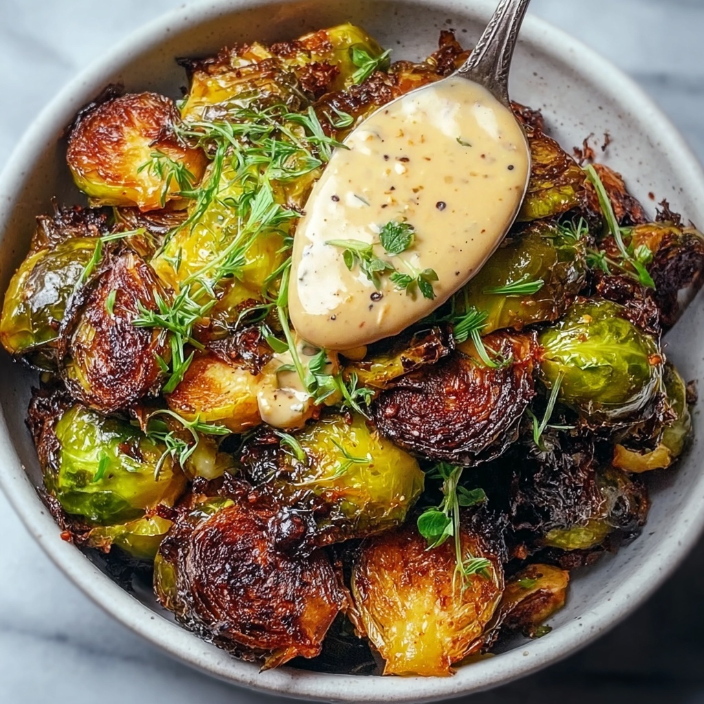 Crispy Fried Brussels Sprouts with Lemon Aioli Recipe - Recipe Image