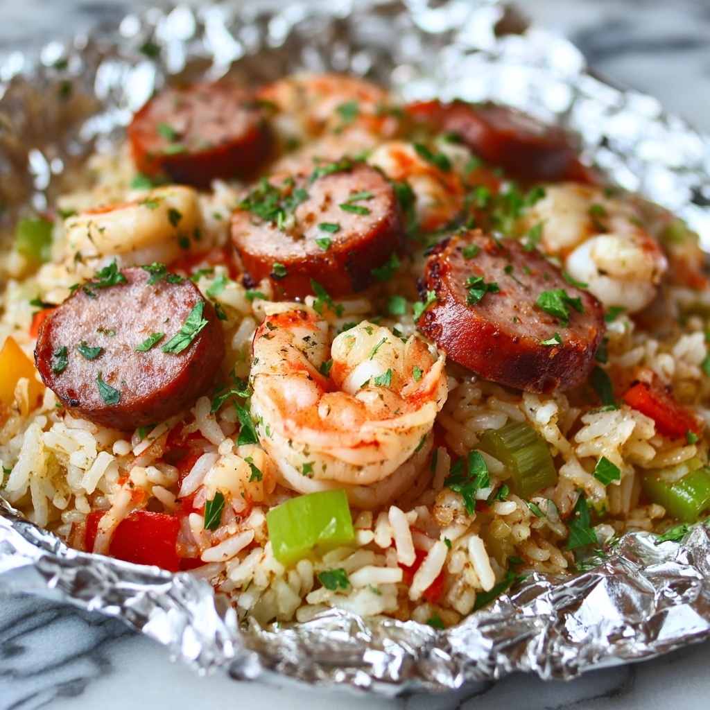 Jambalaya Foil Packets Recipe - Recipe Image