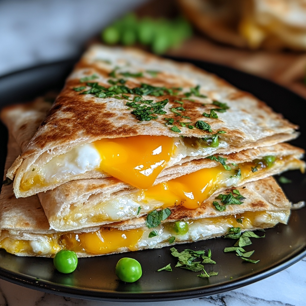 Fried Egg Quesadilla with Sliced Avocado and Cheese Recipe - Recipe Image