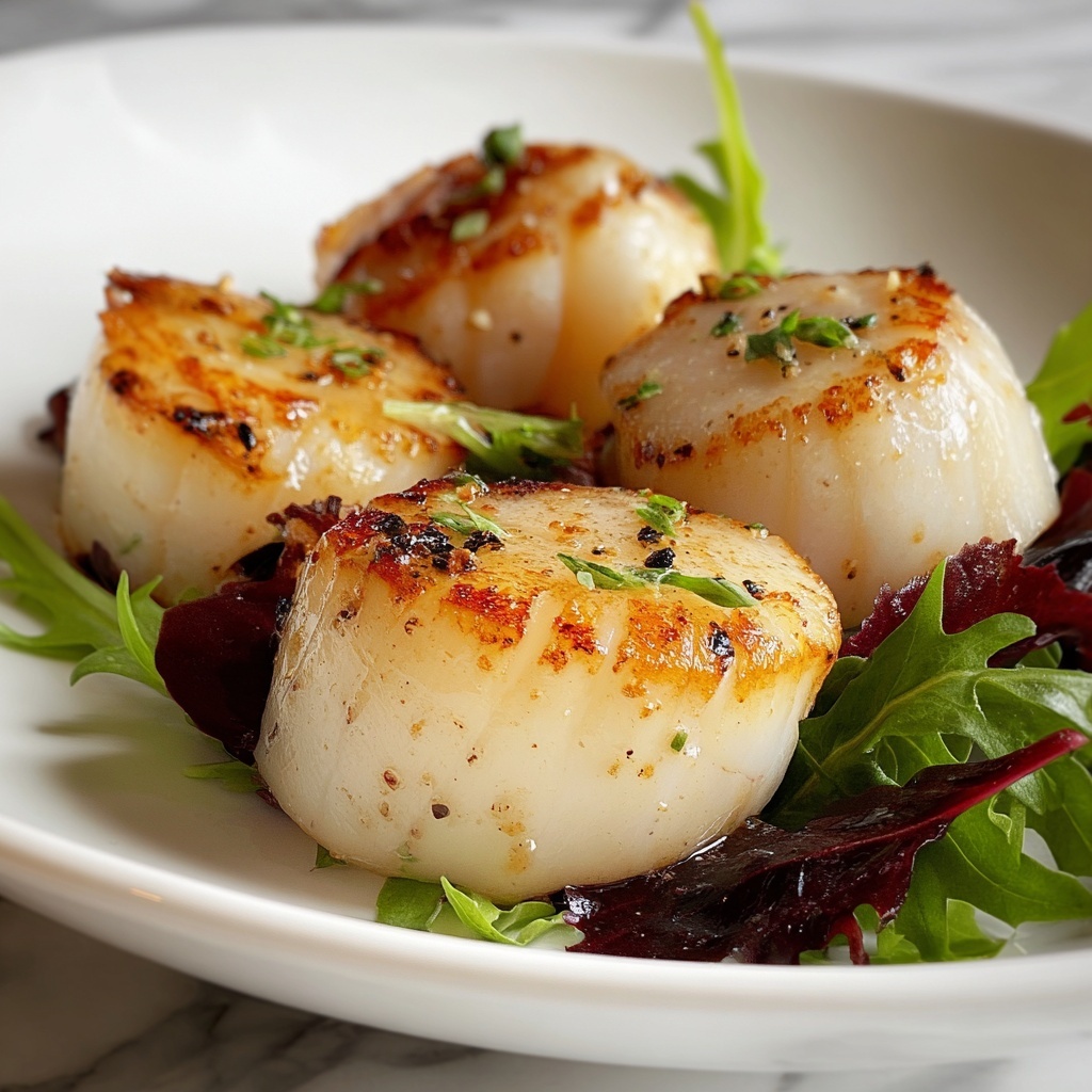 Broiled Scallops with Garlic, Lemon, and Parmesan Recipe - Recipe Image