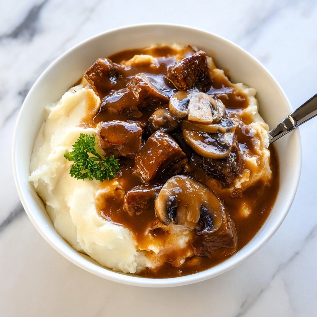 Beef Tips with Mushroom Gravy Recipe - Recipe Image