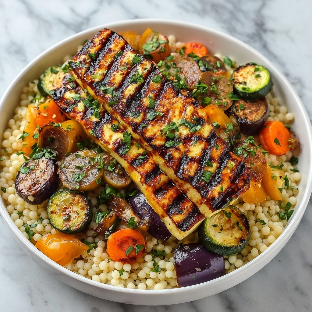 Griddled Vegetables and Halloumi with Couscous Recipe - Recipe Image