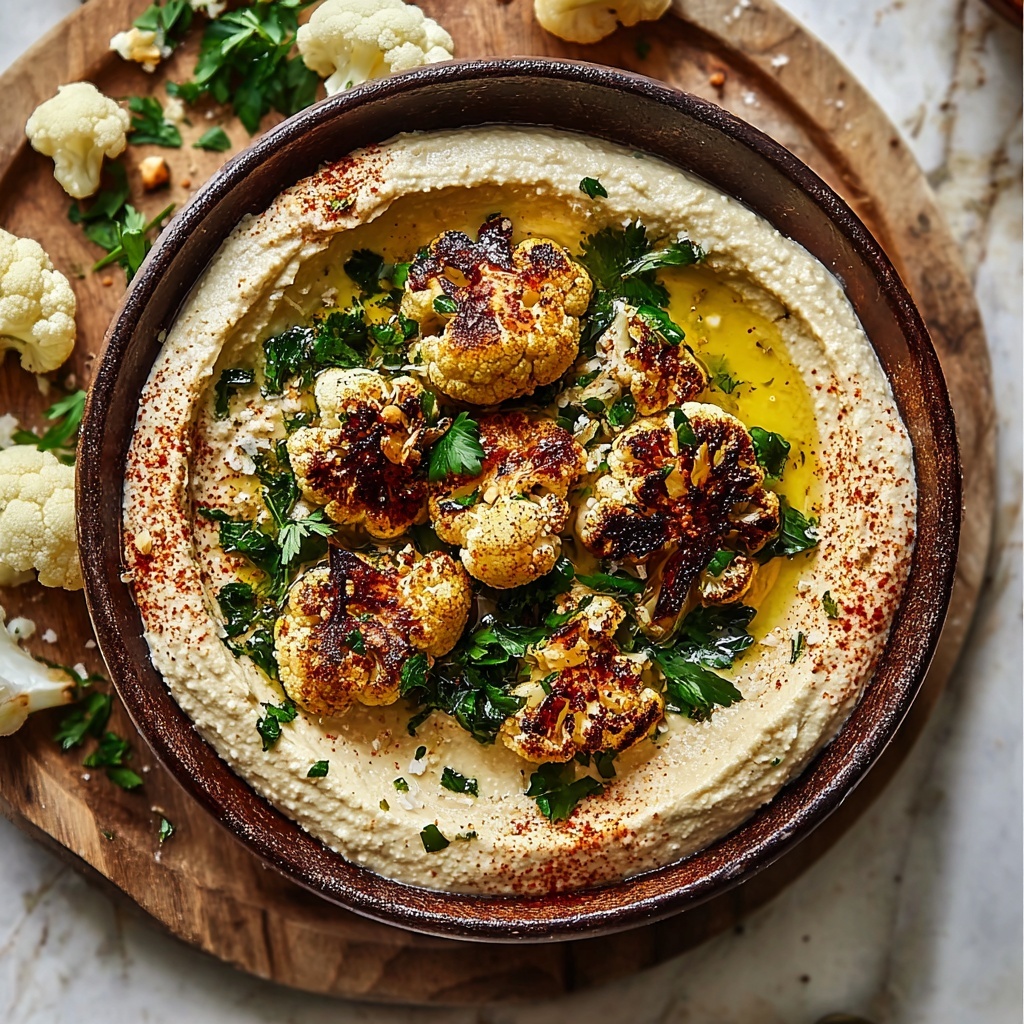 Crispy Roasted Cauliflower Hummus Recipe - Recipe Image