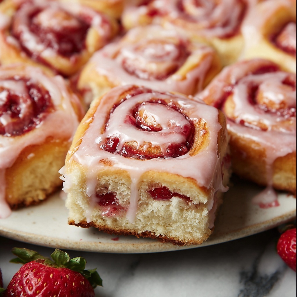 Strawberry Cinnamon Rolls Recipe - Recipe Image