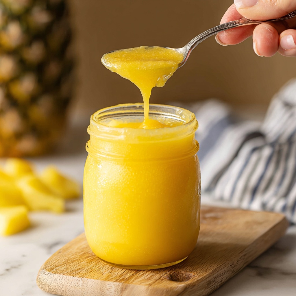 Easy Pineapple Curd (Eggless and Dairy-Free) Recipe - Recipe Image