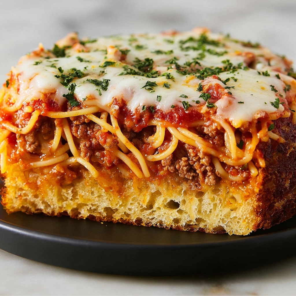 Spaghetti Boats with Garlic Bread Eggshell Recipe - Recipe Image