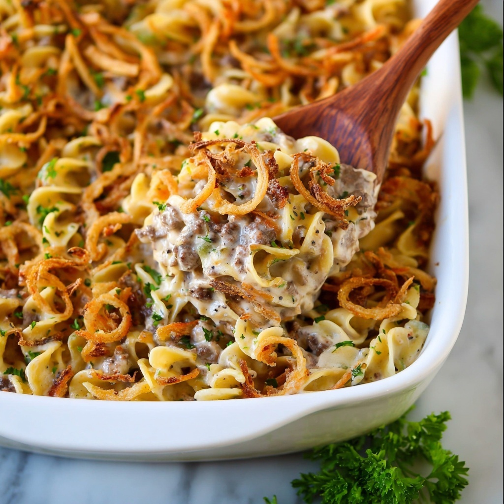 French Onion Beef Casserole Recipe - Recipe Image