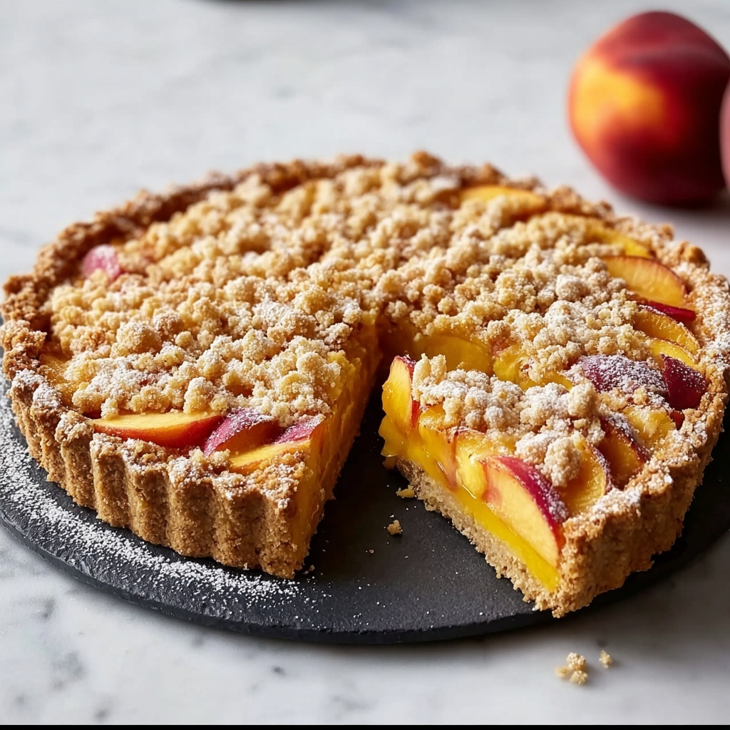 Buttery Nectarine Crumb Tart Recipe - Recipe Image