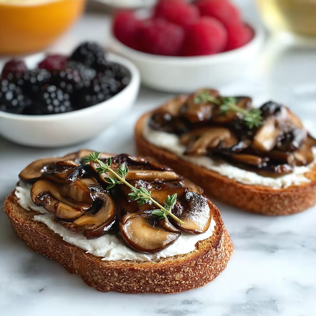 Crispy Mushroom Toast with Cream Cheese and Herb Aioli Recipe - Recipe Image