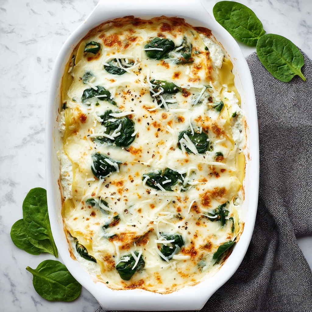White Chicken and Spinach Lasagna Recipe - Recipe Image