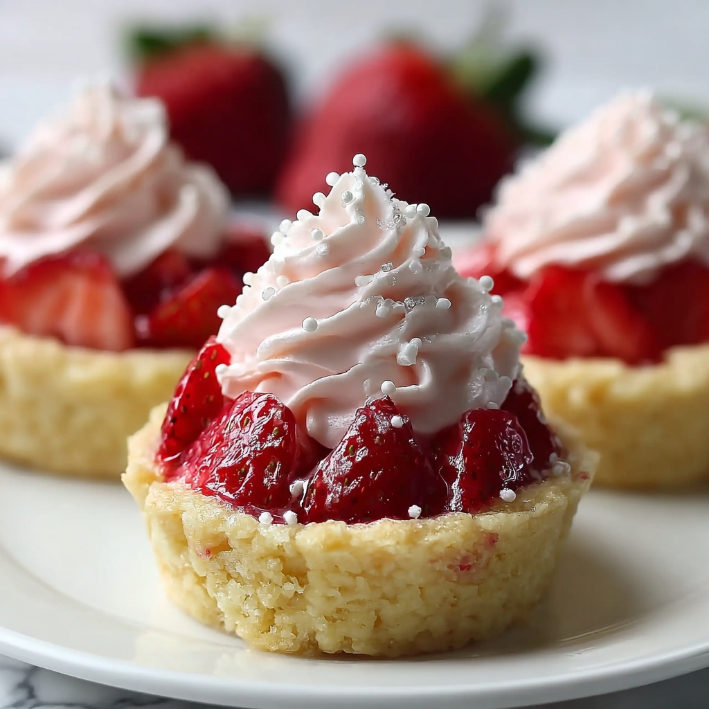 Mini Strawberry Pies with Sugar Cookie Crust Recipe - Recipe Image