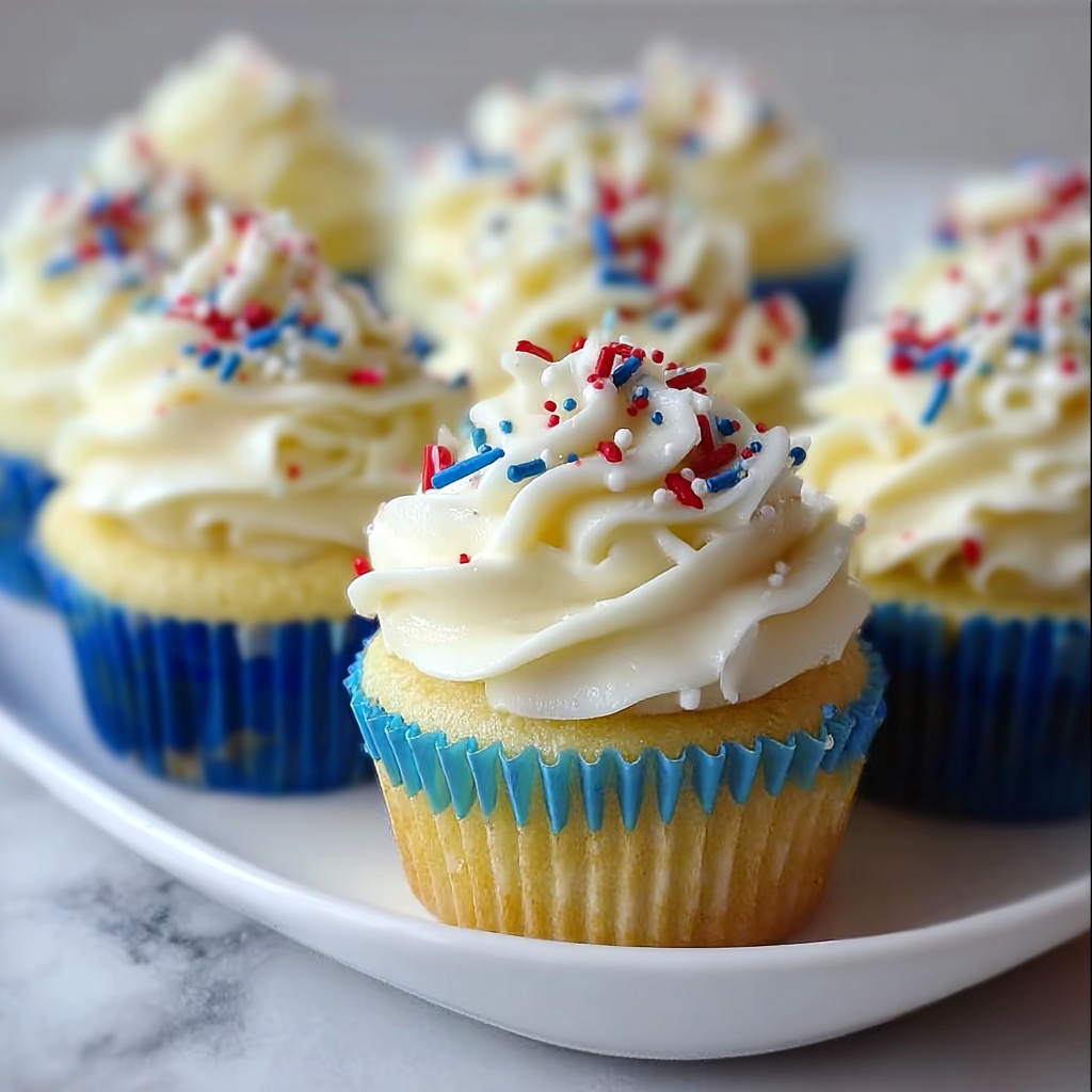 Festive Fourth of July Cupcakes Recipe - Recipe Image