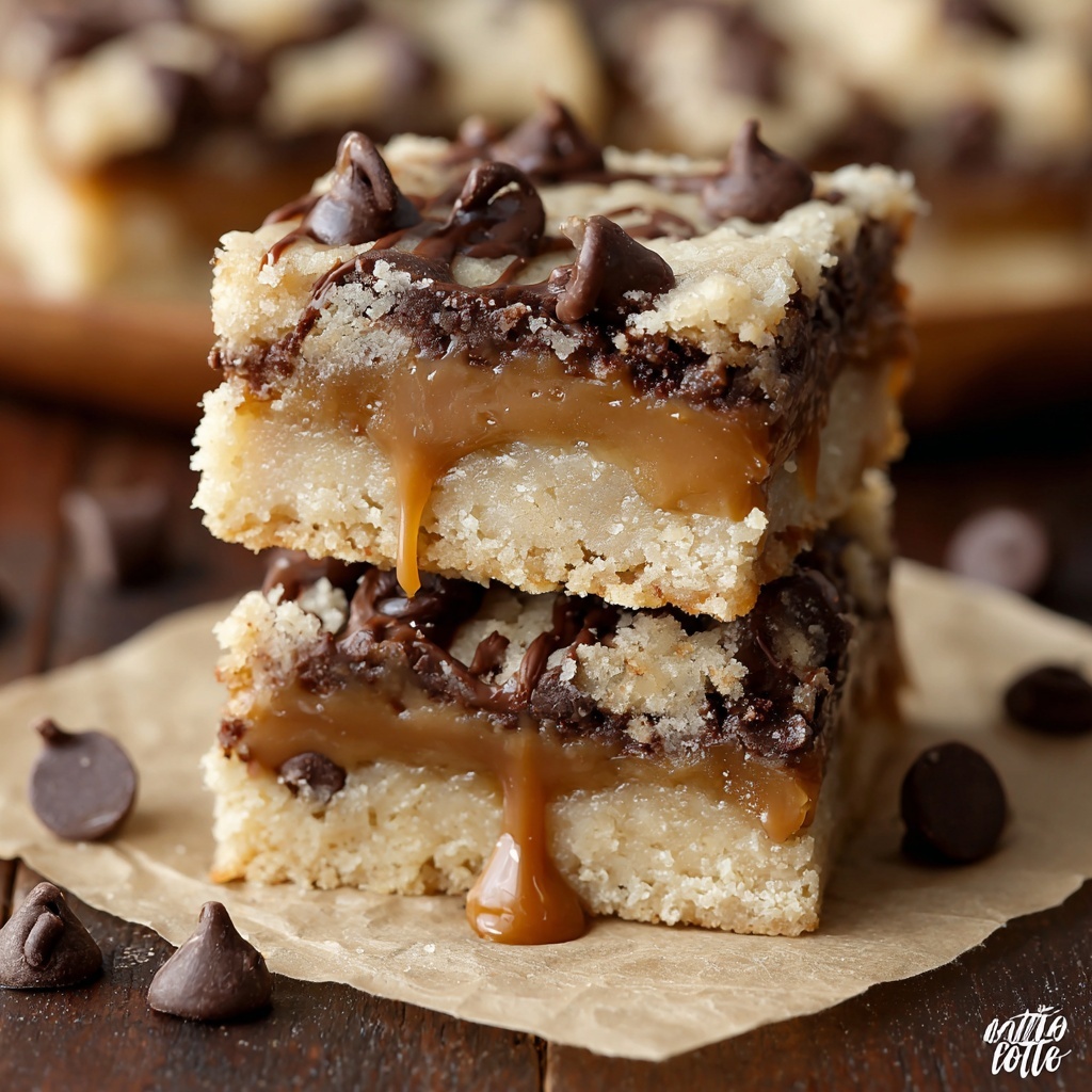 Chocolate Chip Caramel Bars Recipe - Recipe Image